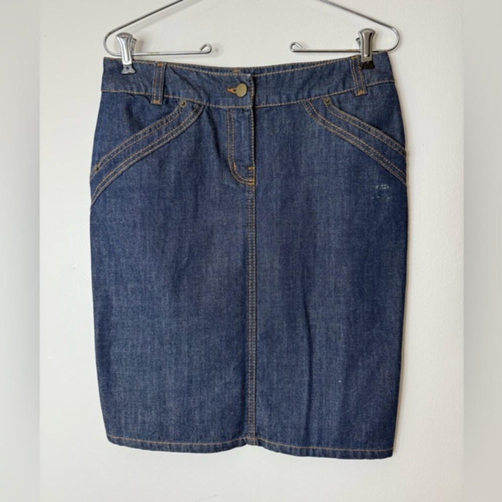 R.E.D. Valentino Y2K vintage denim pencil skirt. Two pocket.40/M